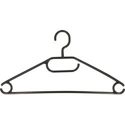 Storage Solutions Kledinghangers set - 40x stuks - kunststof - zwart - kledingkast hangers - Kledinghangers