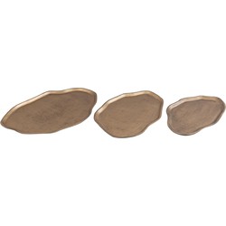 PTMD Plateau Louiza - 25x40x2 cm - Aluminium - Messing