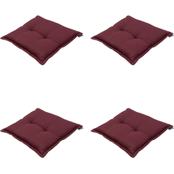 Madison -  Zitkussen Panama bordeaux - Ca. 50x50 cm - Set van 4