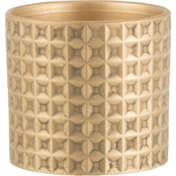 Bloempot | keramiek | goud | 13.5x13.5x (h)12.5 cm