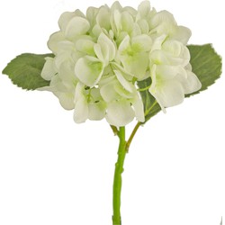 Greenmoods Kunstbloem Hortensia - Hydrangea - Nep plant - 1 Stuk - 33cm - Wit -