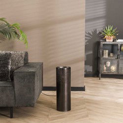 Vloerlamp Zwart Cilinder - Metaal/Kunststof - 60x20x20cm