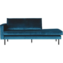 BePureHome Rodeo Daybed Left - Velvet - Blue - 85x203x86
