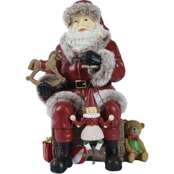 Kerstman polyresin l17b22.6h30 cm rood kerst