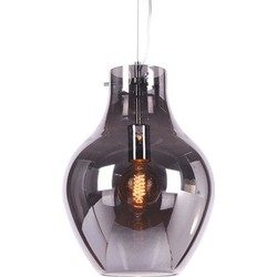 Vaaslamp gerookt glas 28x40, 18x28 of 38x51 cm
