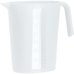 Juypal Schenkkan/waterkan - wit - 1,75 liter - kunststof - L22 x H20 cm - Schenkkannen