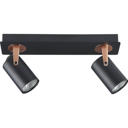 KLIP - Wandlamp 2 spots - Zwart  - Metaal