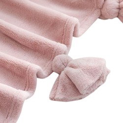 Amelie Home - Milky Powder Pluche Deken Met Kwastjes - Oud roze - 150x200 cm