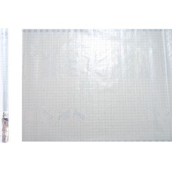 Privacy raamfolie - 45 cm x 2 m - melkglas vierkantjes design - zelfklevend - Meubelfolie