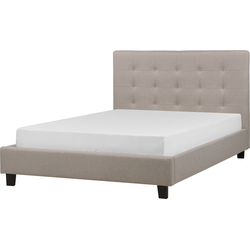 Beliani ROCHELLE - Tweepersoonsbed-Grijs-Polyester