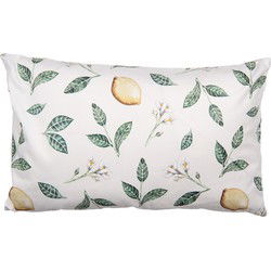 Clayre & Eef Kussenhoes Beige Polyester Citroenen
