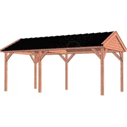 Trendhout douglas overkapping zadeldak Betula, 630 x 350 cm
