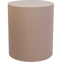 Side Table - Cylinder- MDF -Taupe - 39x45cm