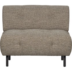 WOOOD Lloyd Fauteuil - Polyester - Bruin Melange - 75x90x90