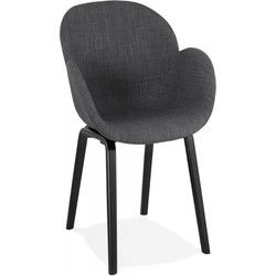 Design stoel met armleuningen SAMY 59x59x88 cm Grijs