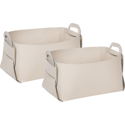 Beliani NUZI - Mand-Beige-Kunstleer