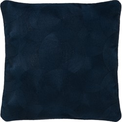 J-line - Kussen Napoli Textiel Blauw - 45x45x10cm