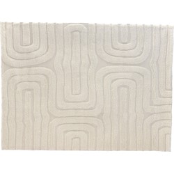 Vloerkleed Rechthoek - Beige Wol - 200x230x2cm - Fee