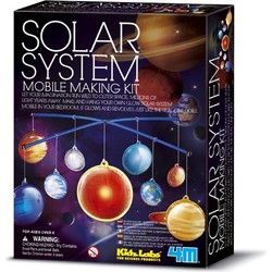 4M 4M KidzLabs: space / bouwset zonnestelselmobiel glim-in-het-donker