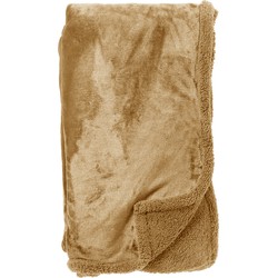 Dutch Decor STANLEY - Plaid 150x200 cm - fleece deken met teddy en fleece - Semolina - beige - Dutch Decor