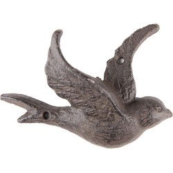 Clayre & Eef Wandhaak Vogel Bruin IJzer
