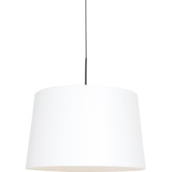 Hanglamp met effen witte kap Steinhauer Sparkled Light Wit