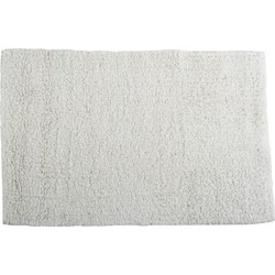 MSV Badkamerkleedje/badmat voor de vloer - ivoor wit - 45 x 70 cm - Badmatjes