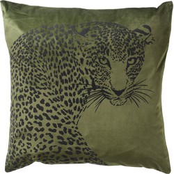 Dutch Decor SIMBA - Sierkussen met dierenprint 45x45 cm Chive - groen - Dutch Decor