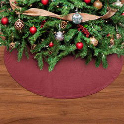 Textino LUMI - Kerstboomrok  - Ø120 cm - velvet - Biking Red - rood - Textino