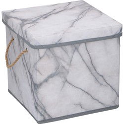 Opbergbox - karton - marmer - 31 x 31 x 31 cm - 44 liter - Opbergbox