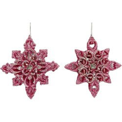 5.5 inch Snowflake Orna X 2. II 5x5x10 cm kerstornament