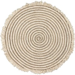 Kave Home - Rond kleed Gisel van jute en katoen 120 cm