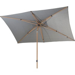 4 Seasons Azzurro parasol 200 x 300 cm antraciet solefin - houtlook frame