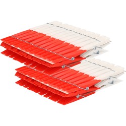 Wasknijpers gekleurd - 96x stuks - plastic wasgoedknijpers - Knijpers