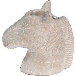 Clayre & Eef Bloempot Zebra 16x10x15 cm Grijs Steen Bloempot binnen