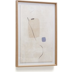 Kave Home - Abstract schilderij Sormi beige 50 x 70 cm