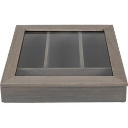 Clayre & Eef Bestekbak Grijs Hout