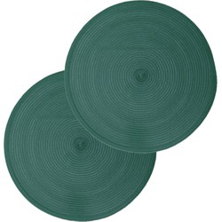 Secret de Gourmet ronde placemat - 10x - groen - kunststof - 38 cm - Placemats