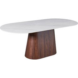 Eettafel Madia Walnoot Keramisch 200cm Ovaal - Giga Meubel