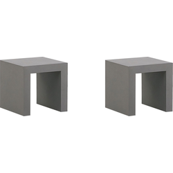 TARANTO  - Tuinstoel set van 3 - Grijs - Vezelcement