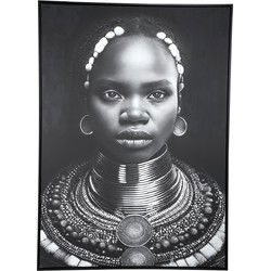 PTMD Wandpaneel Louise-Carol - 143x4x103 cm - Polyester - Zwart