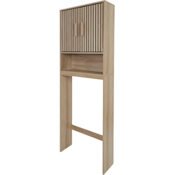 MISOU Klaus WC Kast - Wasmachinekast - Bovenkast - Toiletkastje - Badkamerdressoir - Meubel - Kastje - Toiletrolhouder - Hout