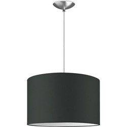 Moderne hanglamp Bling - antraciet - verlichtingspendel Basic inclusief lampenkap 35/35/21cm - pendel lengte 100 cm - geschikt voor E27 LED lamp - Pendellamp geschikt voor woonkamer, slaapkamer, keuken