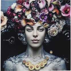 Kare Wandfoto Flower Art Lady 120x120cm