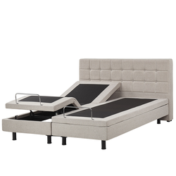 DUKE  - Tweepersoonsbed - Beige - 160 x 200 cm - Polyester