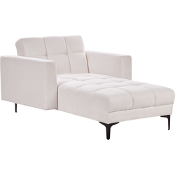 Beliani ALNES - Chaise longue-Wit-Polyester