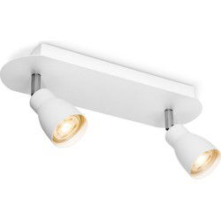 Home sweet home LED opbouwspot Alba 2 lichts ↔ 32 cm - wit