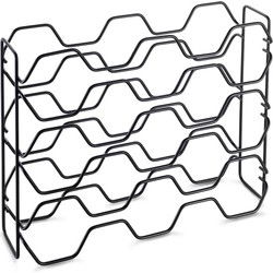 Metaltex Wijnrek Hexagon voor 15 Flessen 43x12x34 Zwart
