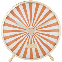 Karlsson - Wekker Candy Swirl - Bright orange & white