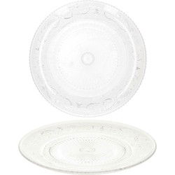 Plasticforte onbreekbare taart/gebakbordjes - 4x - kunststof - 15 cm - Gebaksborden